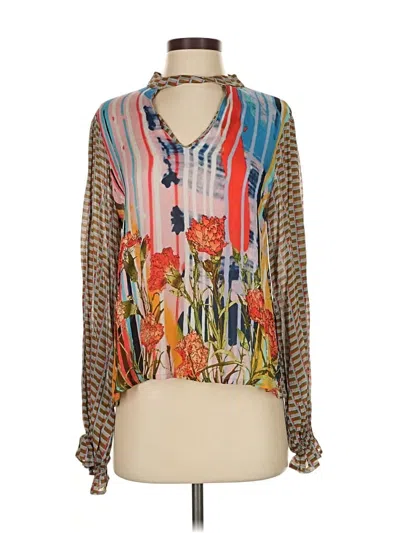 Pre-owned Conditions Apply Long Sleeve Blouse In Orange