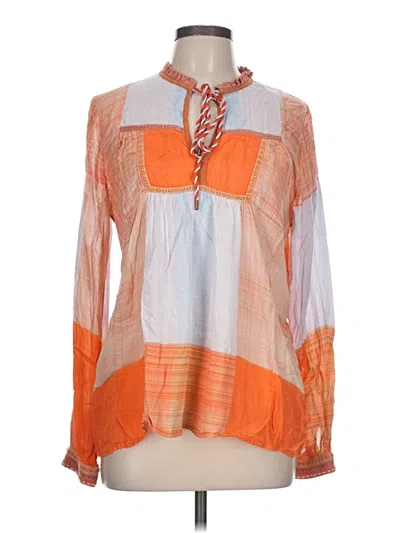 Pre-owned Conditions Apply Long Sleeve Blouse In Orange