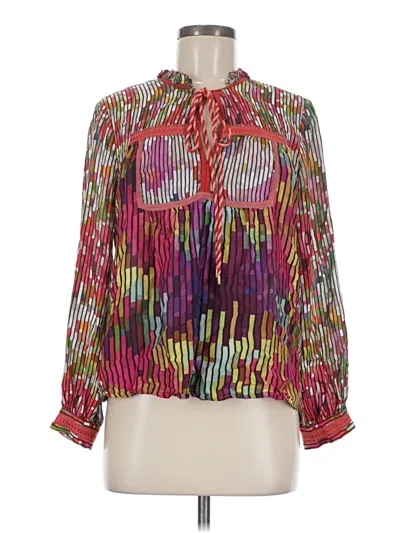 Pre-owned Conditions Apply Long Sleeve Blouse In Red