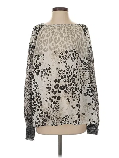 Pre-owned Conditions Apply Long Sleeve Blouse In Silver