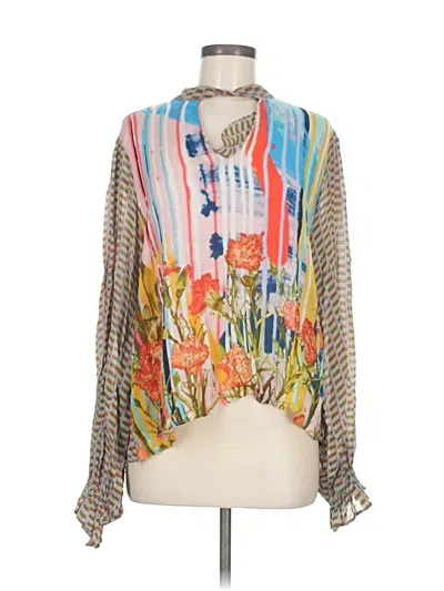 Pre-owned Conditions Apply Long Sleeve Blouse In White