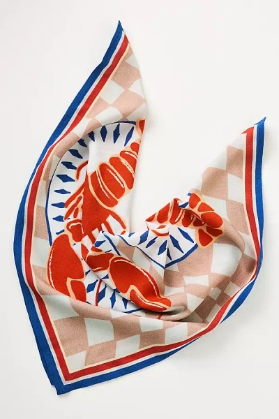 Conditions Apply Lobster Printed Satin Scarf