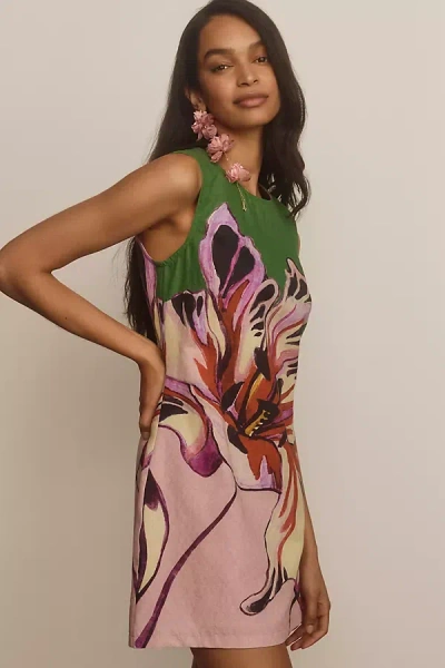 Conditions Apply Sleeveless Crewneck Shift Mini Dress In Pink