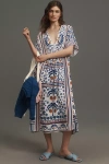 Conditions Apply Striped Kaftan In Blue