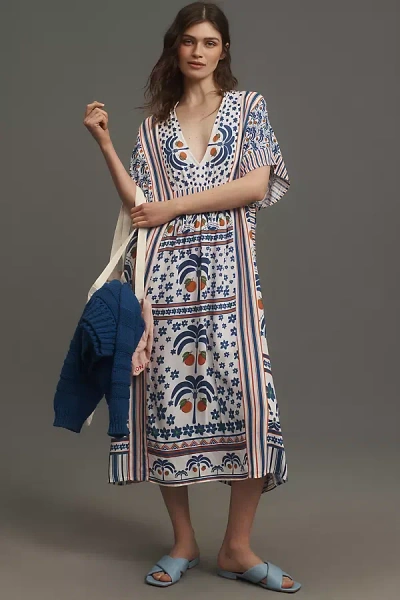 Conditions Apply Striped Kaftan In Blue