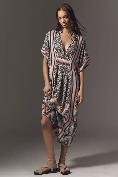 Conditions Apply Striped Kaftan In Pink