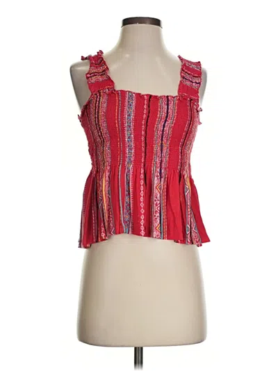 Pre-owned Conditions Apply Tank Top Red Strapless Neckline Tops