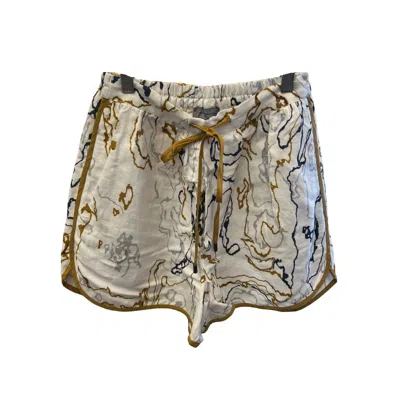 Conditions Apply Women's Izabella Shorts In White Marble In Gray