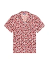 Coney Island Picnic Printed Regular Fit Camp Shirt In Red