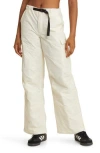Coney Island Picnic Alpine Slopes Quilted Wide Leg Cargo Pants In Coconut Milk