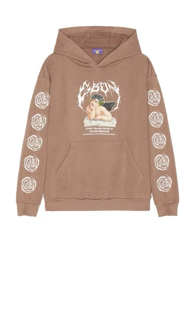 Coney Island Picnic Angel Hoodie In Brown