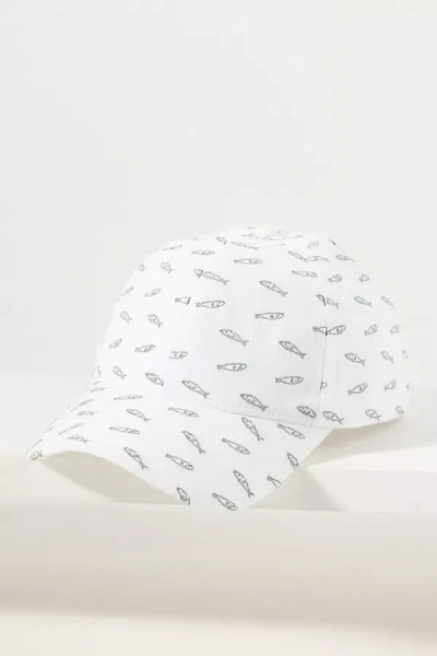 Coney Island Picnic Embroidered Seersucker Baseball Cap