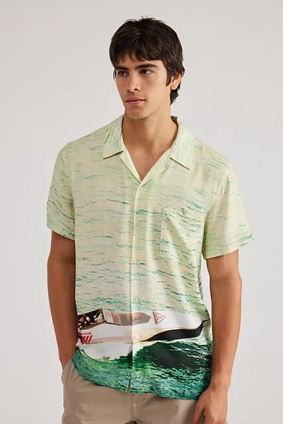 Coney Island Picnic Factory Team Camp Shirt Top, Men's At Urban Outfitters In Blue/multi