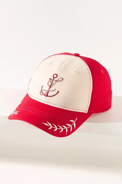Coney Island Picnic Nautical Monogram Cap In Red