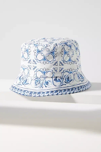 Coney Island Picnic Tile Print Bucket Hat In Blue