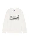 Coney Island Picnic No Tell Motel Graphic Sweatshirt In White