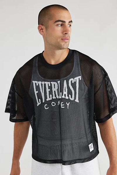 Coney Island Picnic X Everlast Uo Exclusive Cropped Tee In Black, Men's At Urban Outfitters