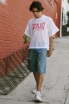 Coney Island Picnic X Everlast Uo Exclusive Cropped Tee In White, Men's At Urban Outfitters