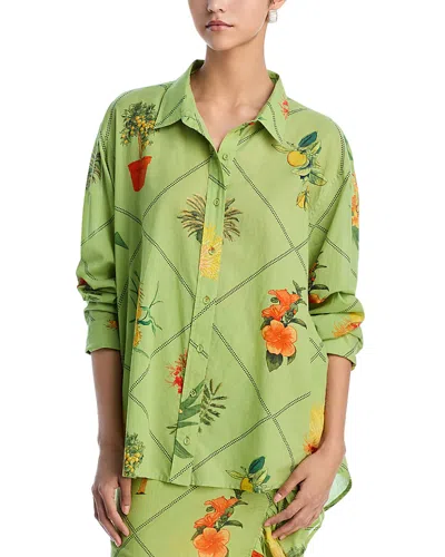 Coniglio Palm Beach Classic Button Down Shirt In Green