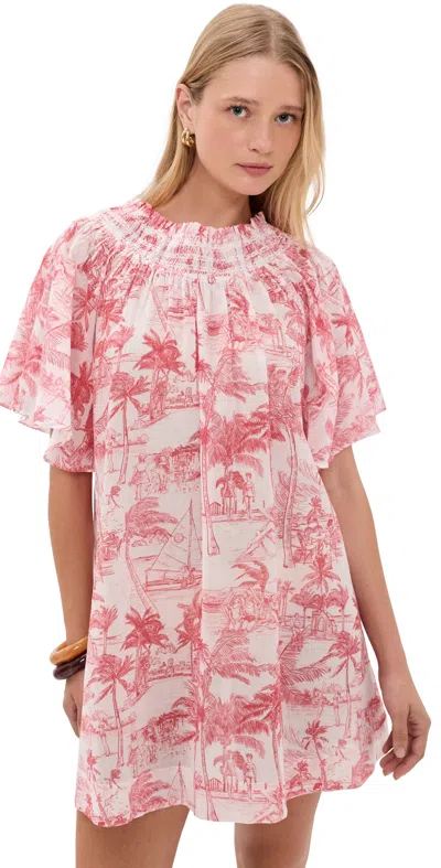 Coniglio Palm Beach Flagler Mini Dress Palm Beach Vermilion In Red