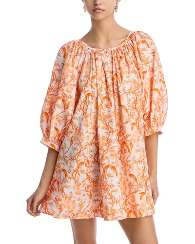 Coniglio Palm Beach Floral Balloon Sleeve Mini Dress