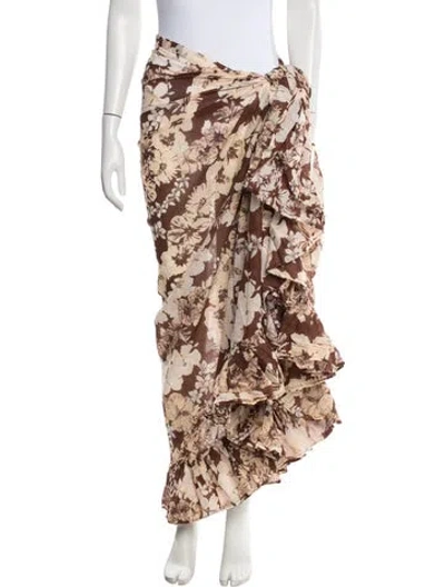 Pre-owned Coniglio Palm Beach Floral Print Cover-up In Multi