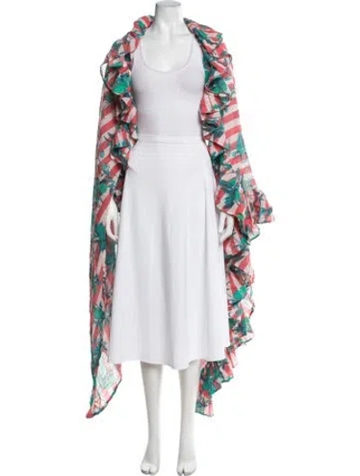 Pre-owned Coniglio Palm Beach Floral Print Cover-up In Multi
