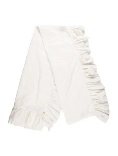 Pre-owned Coniglio Palm Beach Lace Pattern Cutout Accent Cover-up In White
