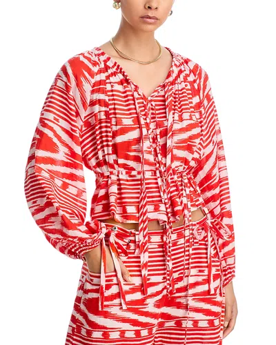 Coniglio Palm Beach Oleander Blouse In Red