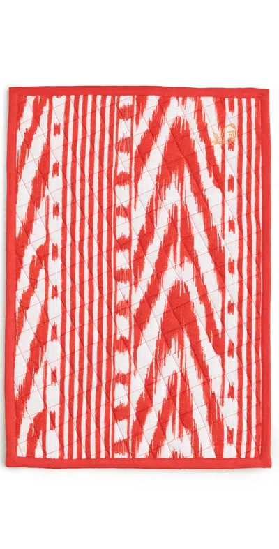 Coniglio Palm Beach Placemat Set Of 4 Red Ikat