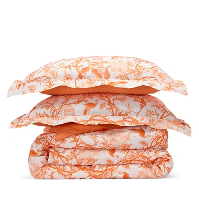 Coniglio Palm Beach Printed Duvet Cover And Sham Set In Cranes Persimmon, Queen