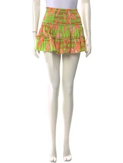 Pre-owned Coniglio Palm Beach Printed Mini Skirt In Multi