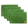 Coniglio Palm Beach Quilted Reversible Placemat In Pistachio, Set Of 4