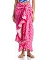Coniglio Palm Beach Ruffle Power Pareo In Pink
