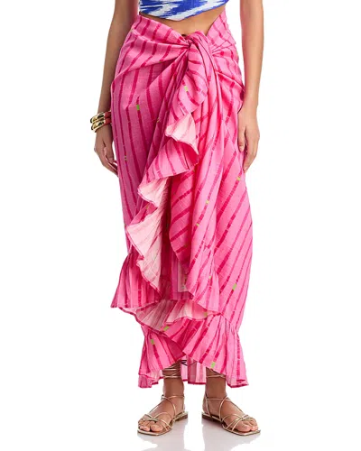Coniglio Palm Beach Ruffle Power Pareo In Pink