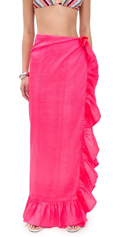 Coniglio Palm Beach Ruffle Power Pareo Wild Strawberry