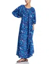 Coniglio Palm Beach Silk Floral Maxi Dress In Purple