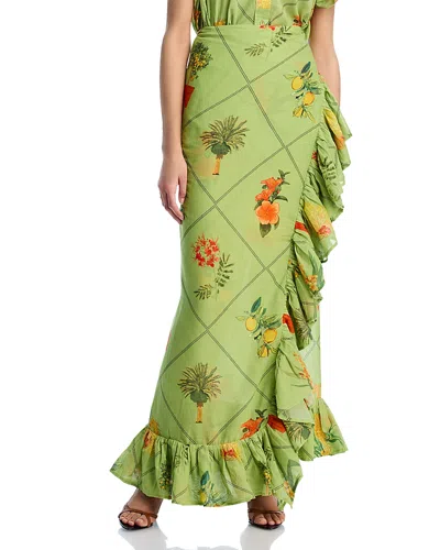 Coniglio Palm Beach Stripe Ruffle Pareo Skirt
