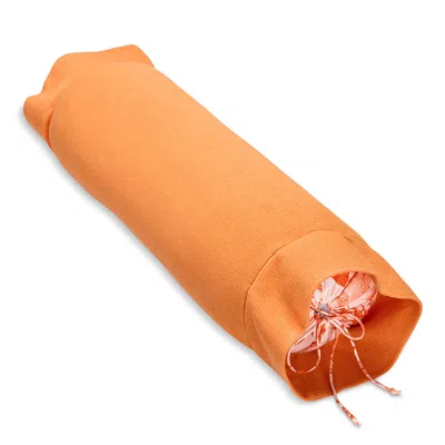 Coniglio Palm Beach Terry Bolster Pillow In Pulp / Cranes Persimmon