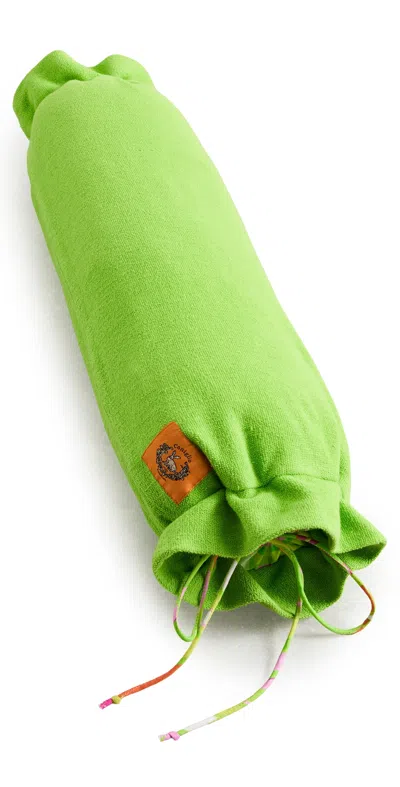 Coniglio Palm Beach Terry Bolster Pillow Little Lime Solid/prism Geo Line