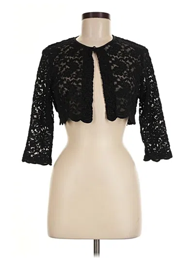 Pre-owned Connected Apparel 3/4 Sleeve Blouse In Black