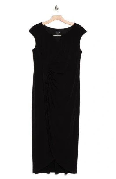 Connected Apparel Cap Sleeve Maxi Dress