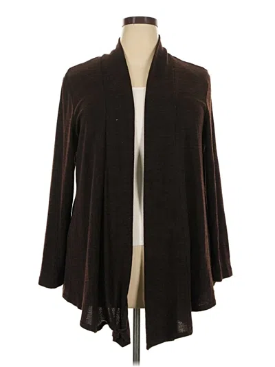 Pre-owned Connected Apparel Cardigan Sweater In Brown