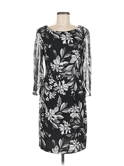 Connected Apparel Casual Dress In Black