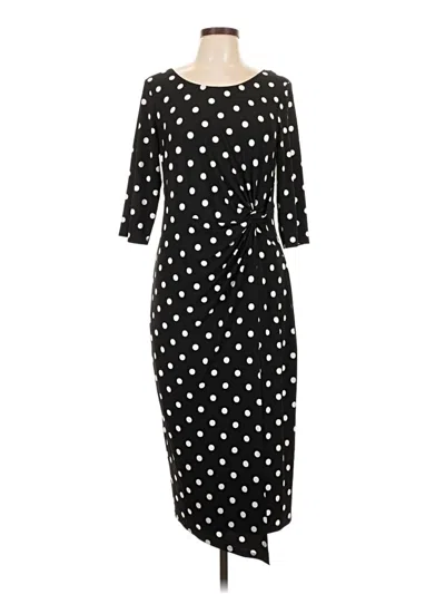 Connected Apparel Casual Dress In Black