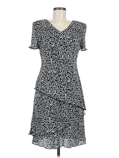 Connected Apparel Casual Dress In Black