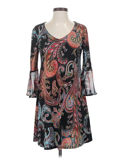Pre-owned Connected Apparel Casual Dress In Black