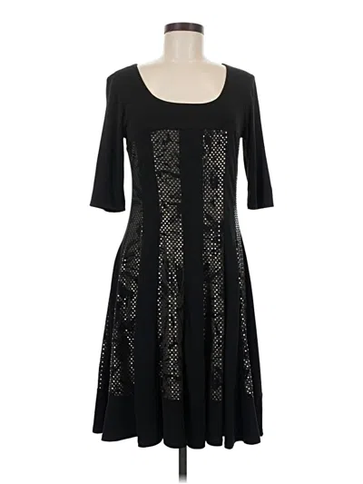 Pre-owned Connected Apparel Casual Dress In Black