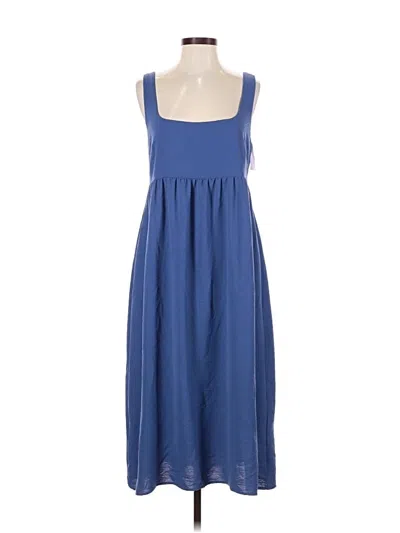 Pre-owned Connected Apparel Casual Dress In Blue
