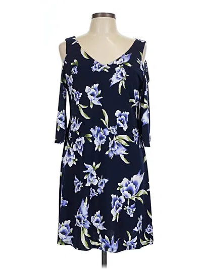 Pre-owned Connected Apparel Casual Dress In Blue